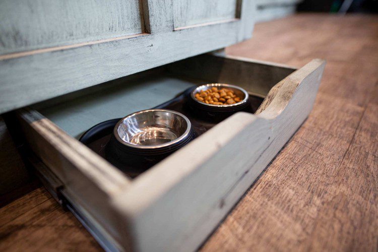 1492 Coachworks Toy Hauler Toe Kick Dog Dish Drawer