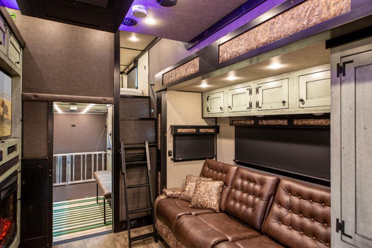 1492 Coachworks Toy Hauler Living Area with Access to Rear Garage